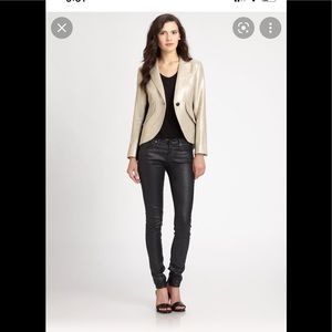 Smythe Linen Jacket Gold & Black Size 6